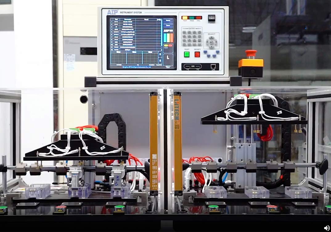 小家电罩极电机测试设备应用现场—AIP艾普